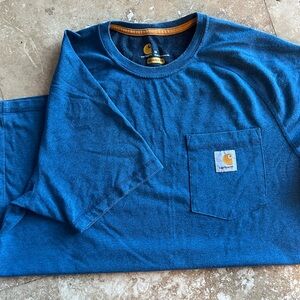 Carhartt Crewneck Blue Pocket T-Shirt Medium